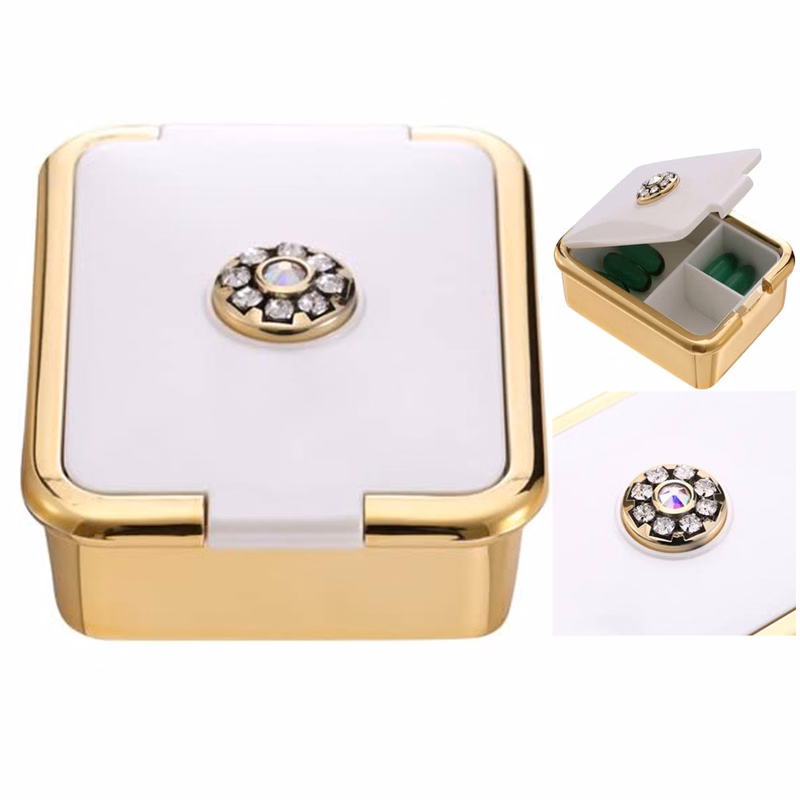 Pill Organizer with Swarovski Crystals