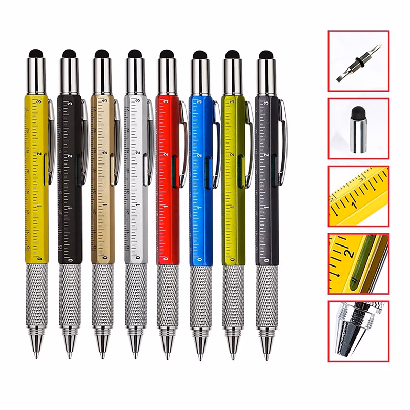 Multifunctional 6 in 1 Tool Ballpoint Pen