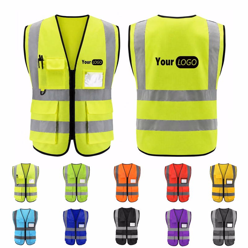 Reflective Safety Vest With Multiple Pockets