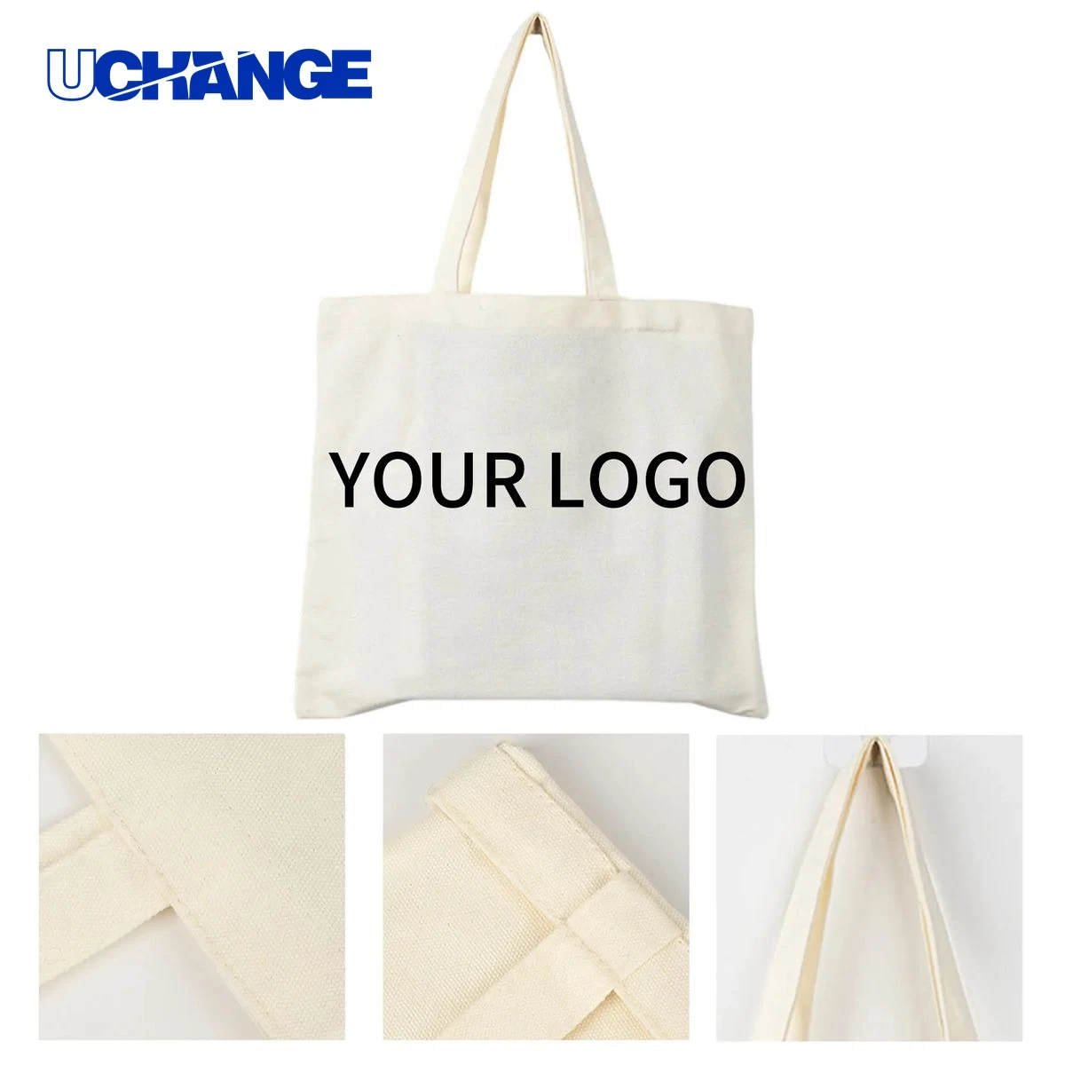 Canvas Grocery Tote Bag Carrier Reusable, custom tote bag with logo imprint 1