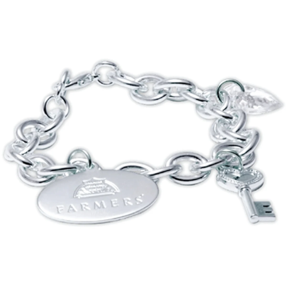 White Silver Charm Bracelet 1