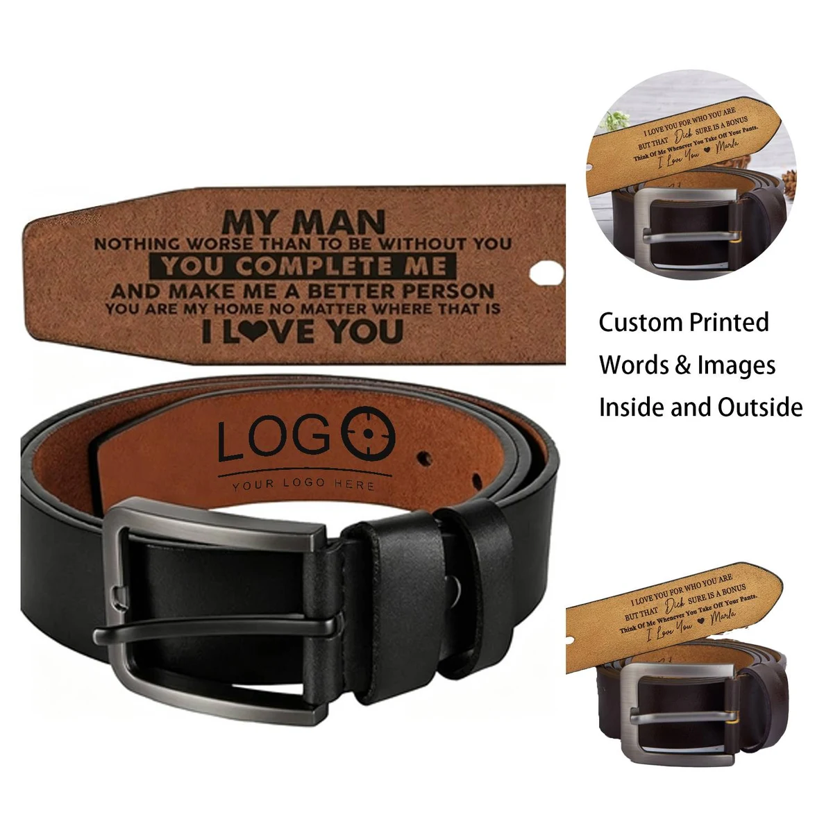 Custom PU Leather Pin Buckle Waist Belt 1