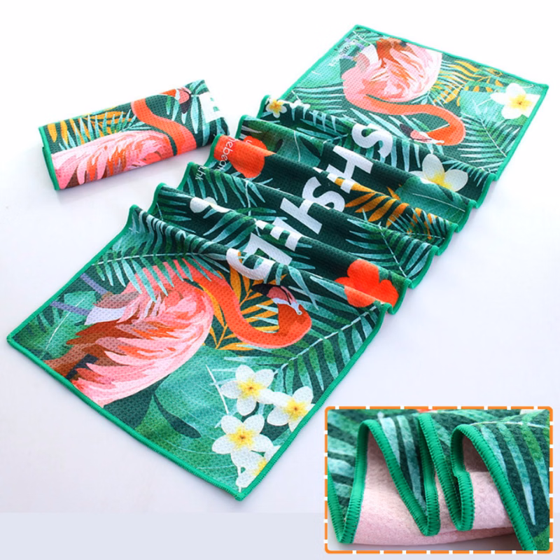 Quick Dry Gym Towel w/Edge-to-Edge Sublimation Workout Towels 200 GSM