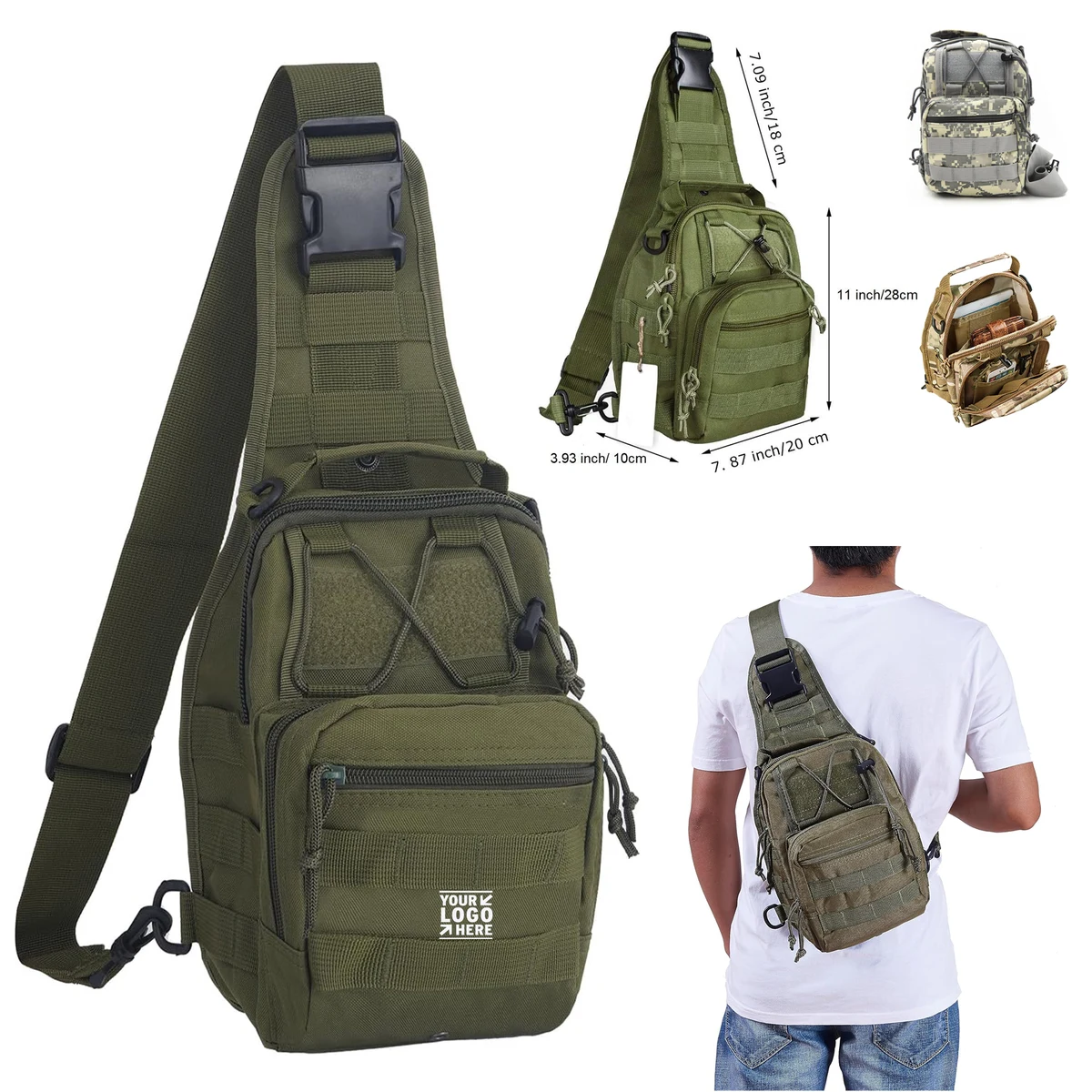 Outdoor Military Sport Backpack Tactical Satchel Sling Shoulder Bag 1