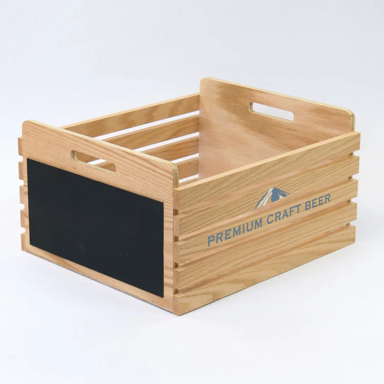 Wood Display Crate with Chalkboard Sides 1