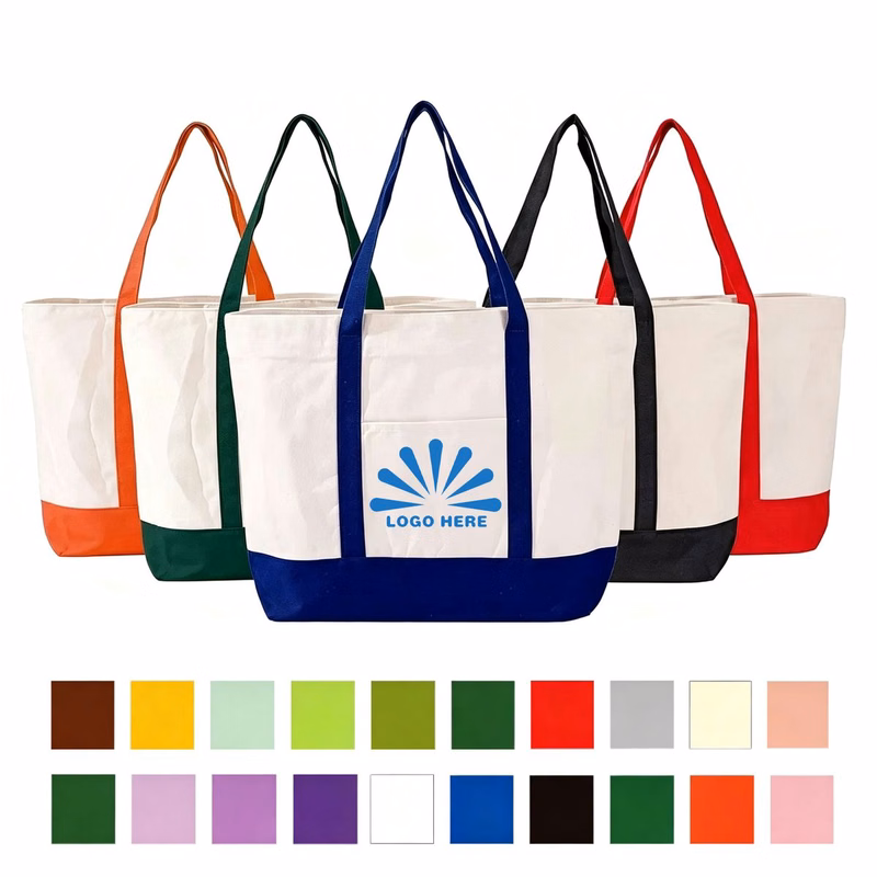 12oz Custom Canvas Boat Tote Bag MOQ 20