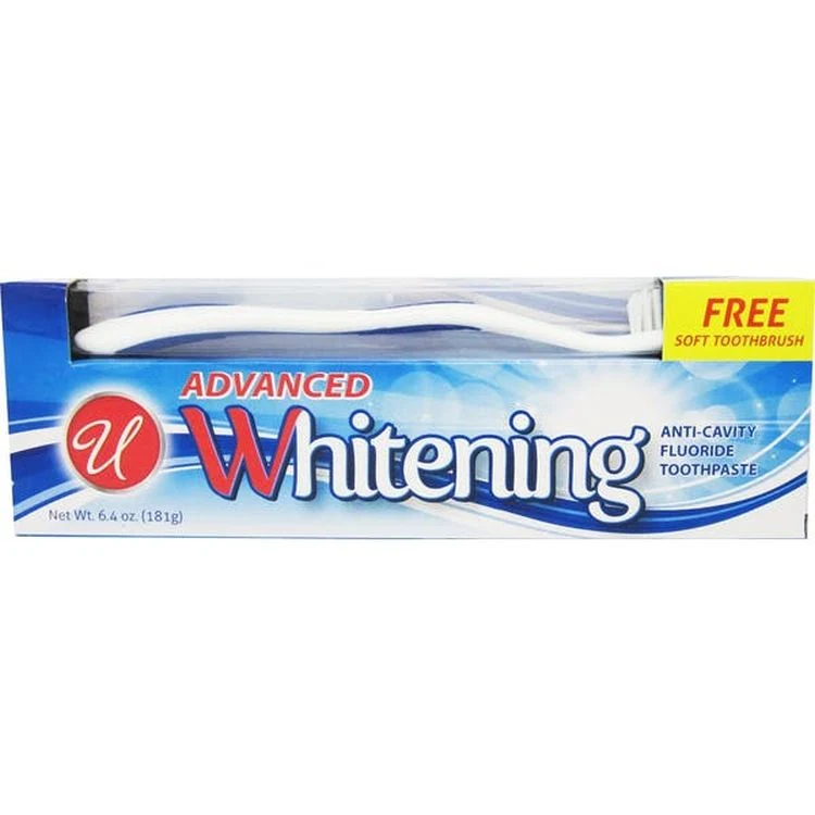 Whitening Toothpaste with Toothbrush - 6.4 oz 1