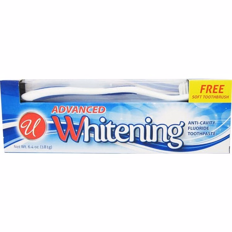 Whitening Toothpaste with Toothbrush - 6.4 oz