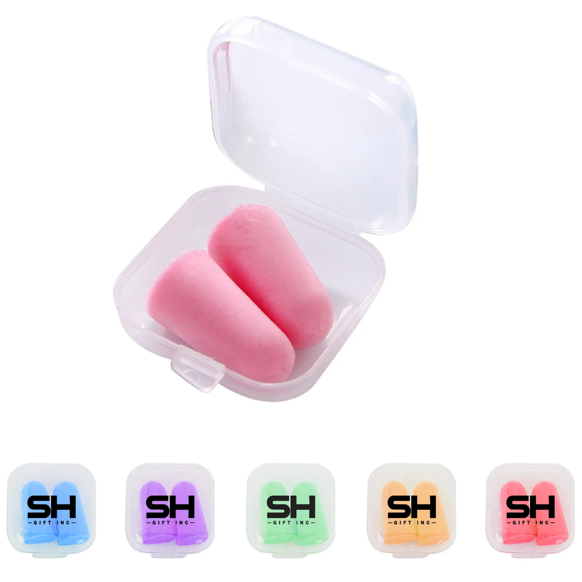 Customized Silkscreen PC Box Packaging Foam Earplugs 1