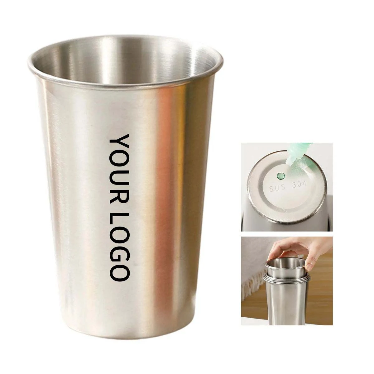 Stainless Steel Cup 16oz for Drinks 1