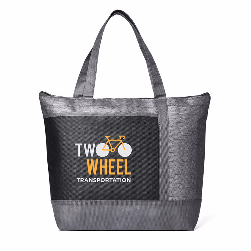 Hexagon Pattern Non-Woven Cooler Tote Bag