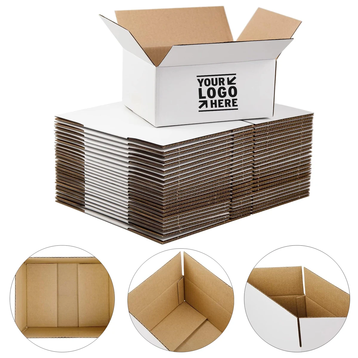 Professional Easy to Assemble 8x6x4 Inches Corrugated Cardboard Shipping Shipping Mailing Box 1
