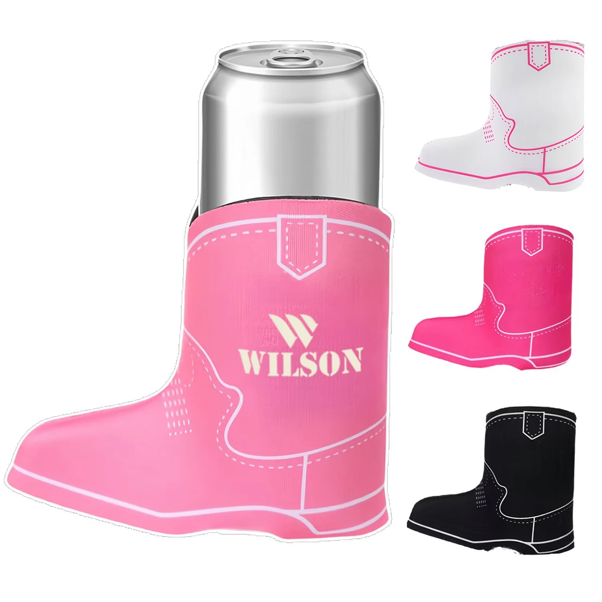 Boot-Shaped Coke Beer Can Cover, custom koozie with logo imprint 1