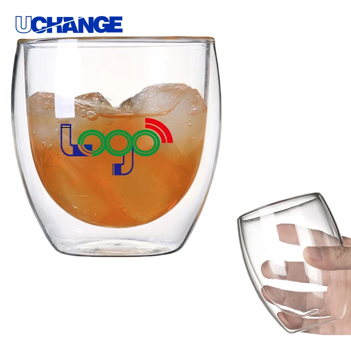 9oz Double Walled Glass Coffee Mug 1