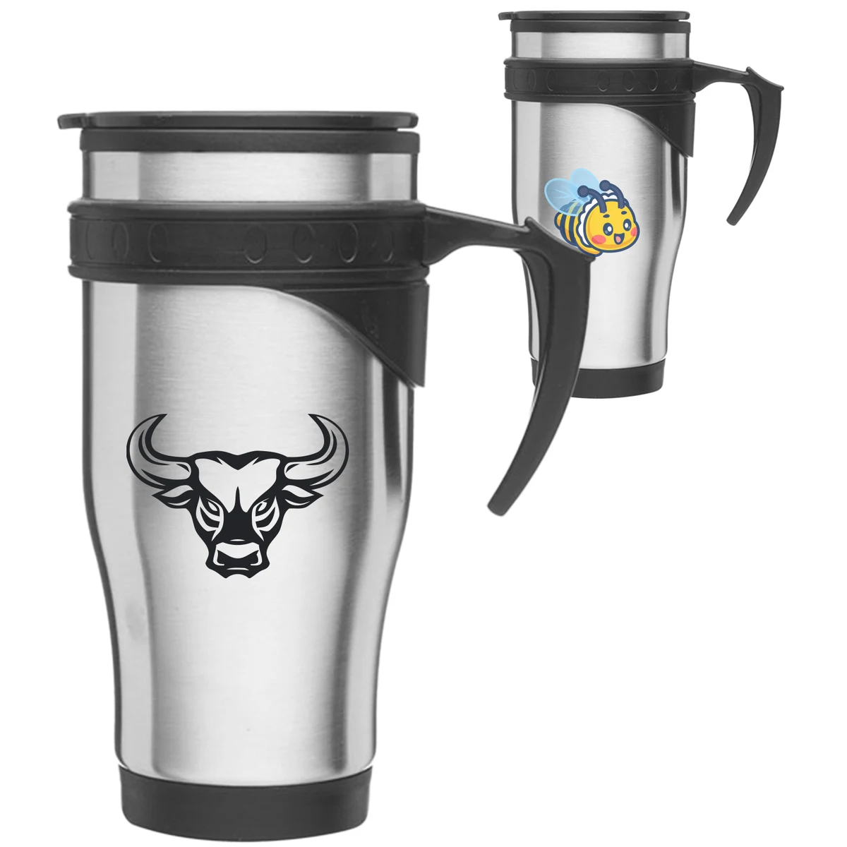 16 oz. Sporty Stainless Steel Thermal Insulated Travel Mugs 1