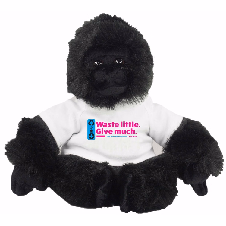 11" Gorilla with t-shirt and full color imprint