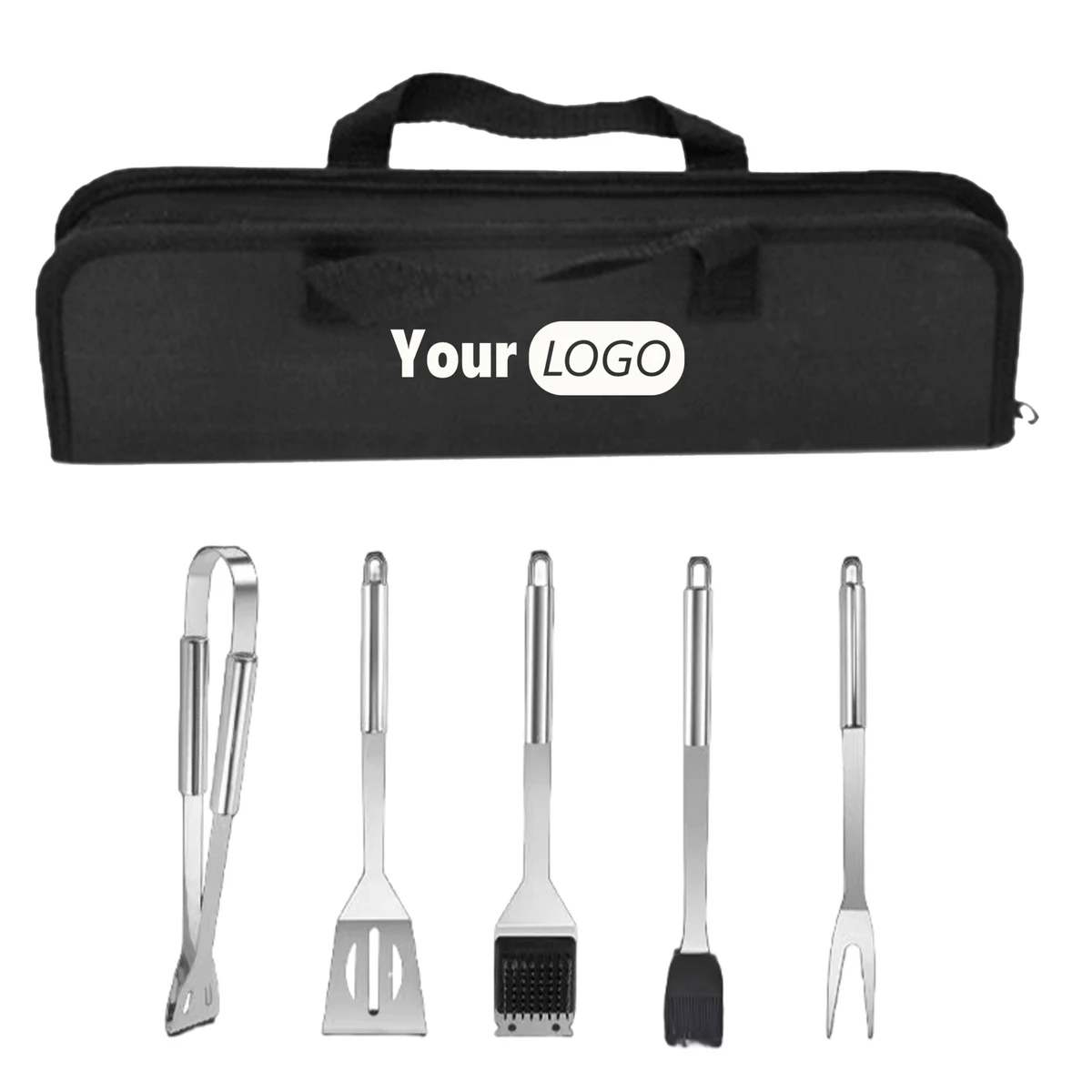 5-piece Stainless Steel Barbecue Utensil Set 1