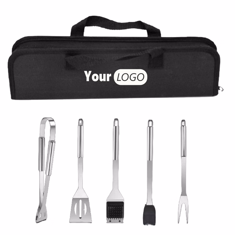 5-piece Stainless Steel Barbecue Utensil Set
