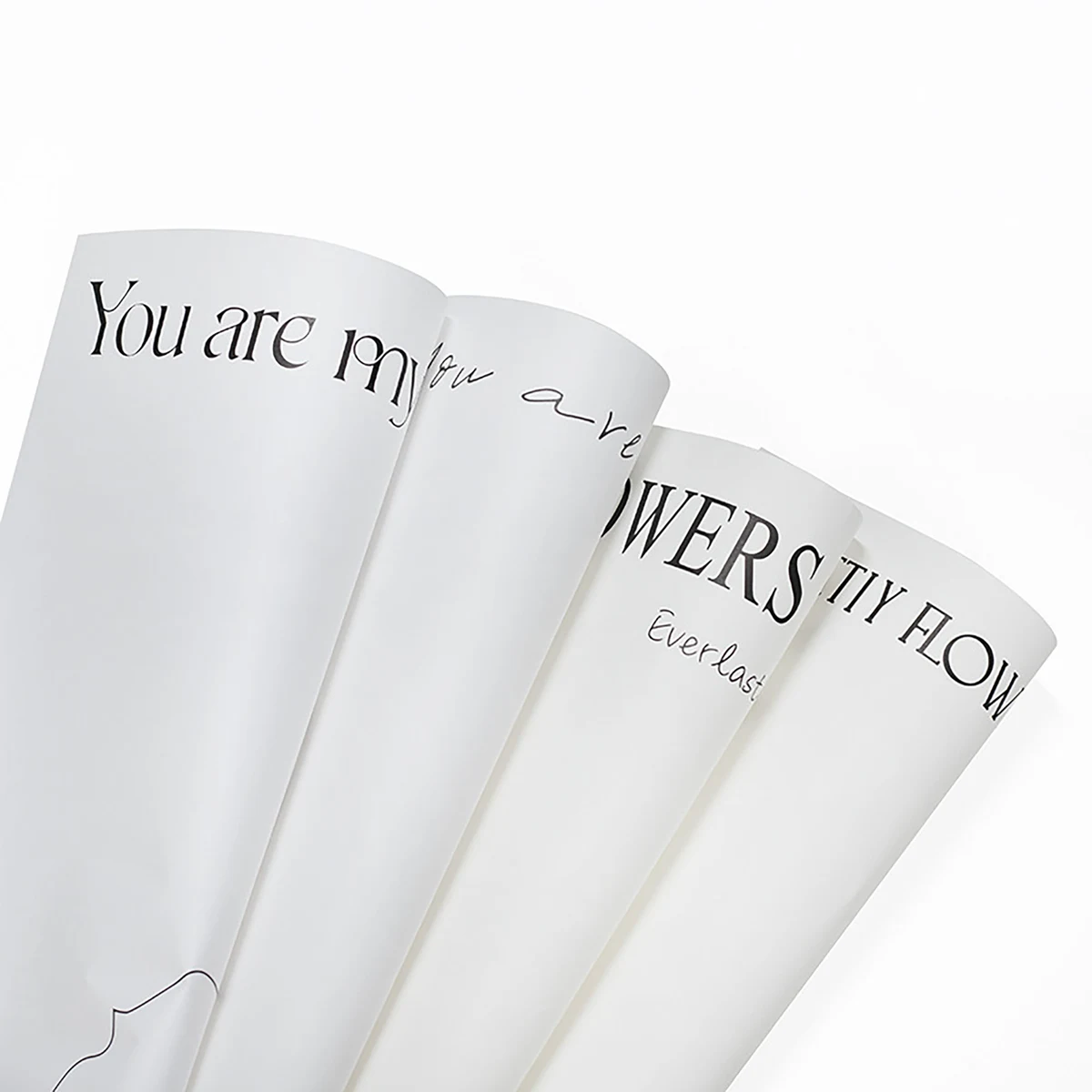 22" x 22" Custom White Kraft Wrapping Paper 1