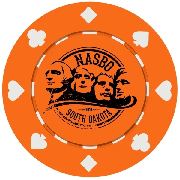 Suited Style Poker Chip with 1 Side Imprint (10 Colors) 1