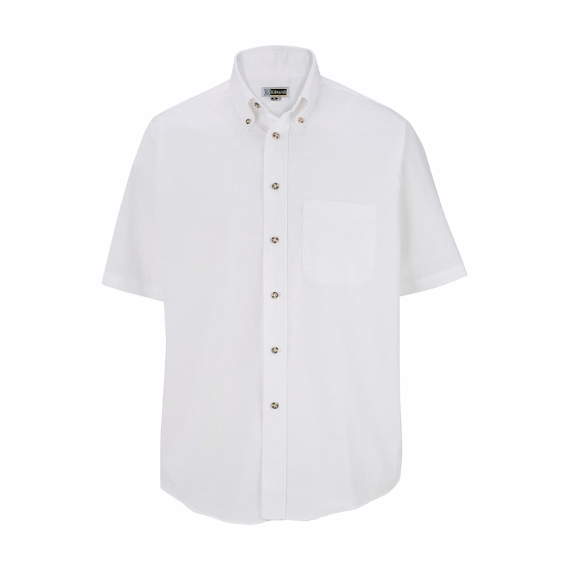 Easy Care Poplin Short Sleeve Mens Shirt