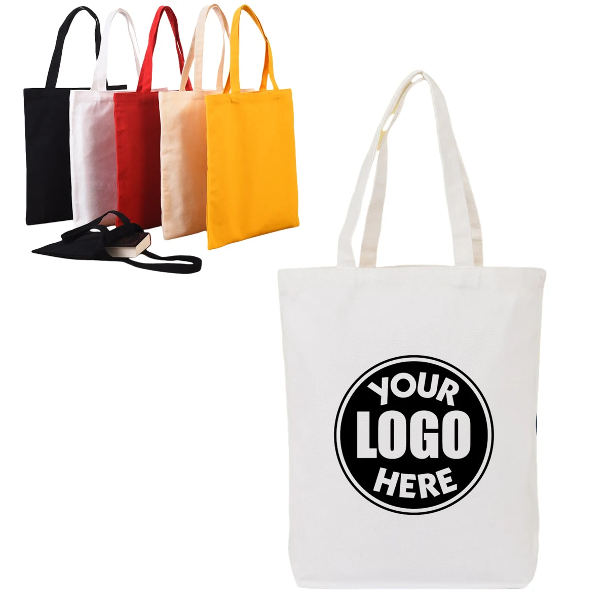 Premium Natural Canvas Tote Bag, custom tote bag with logo imprint 1