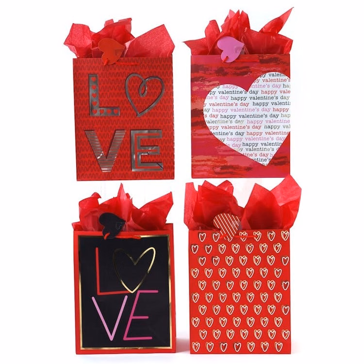 Large Valentine Gift Bags - "Love You Always" 4 designs