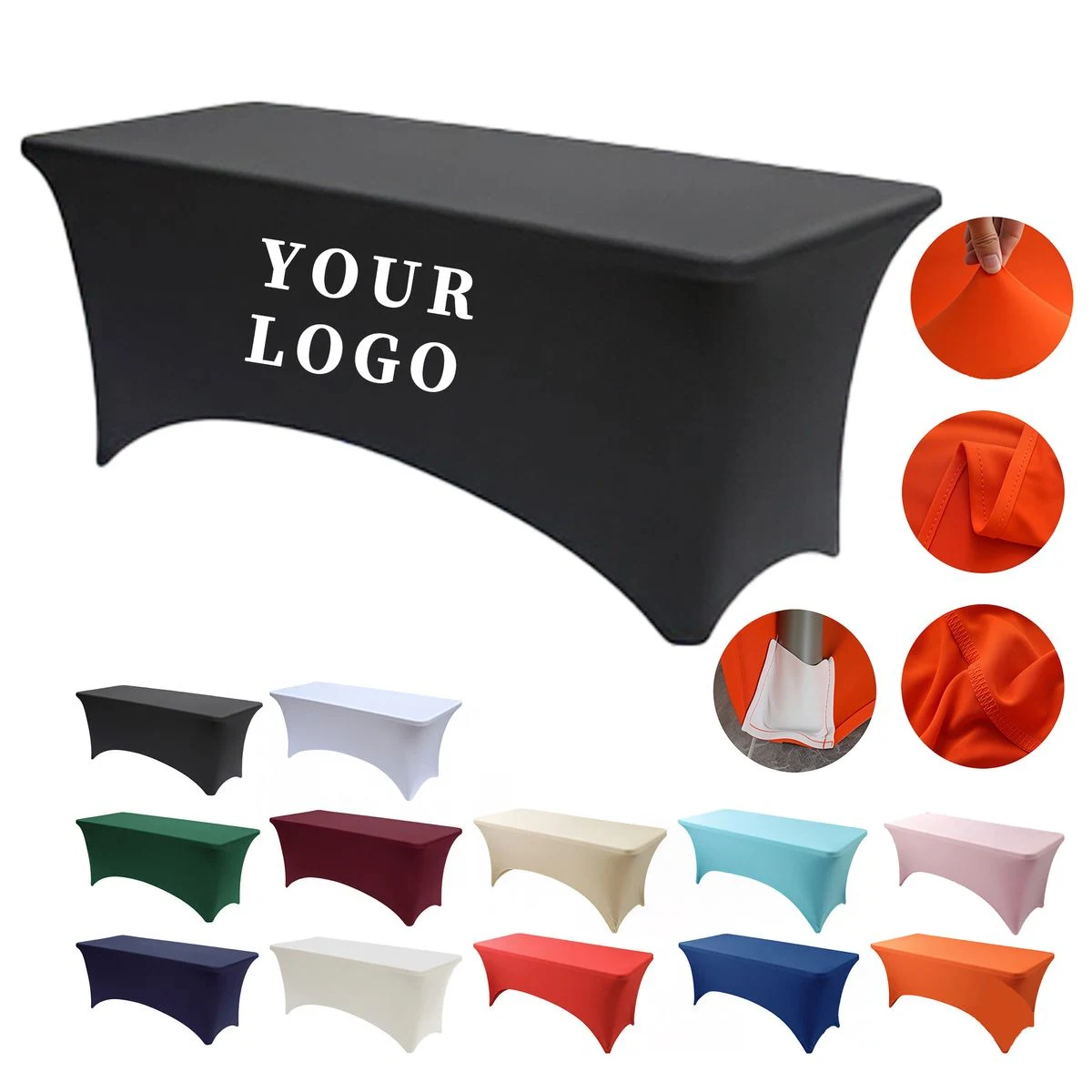 6ft Spandex Stretch Fitted Table Cover 1