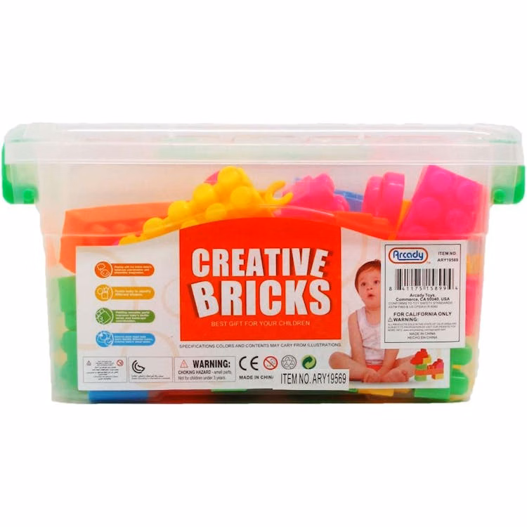 Creative Bricks Sets 68 Pieces - 9.75" Container
