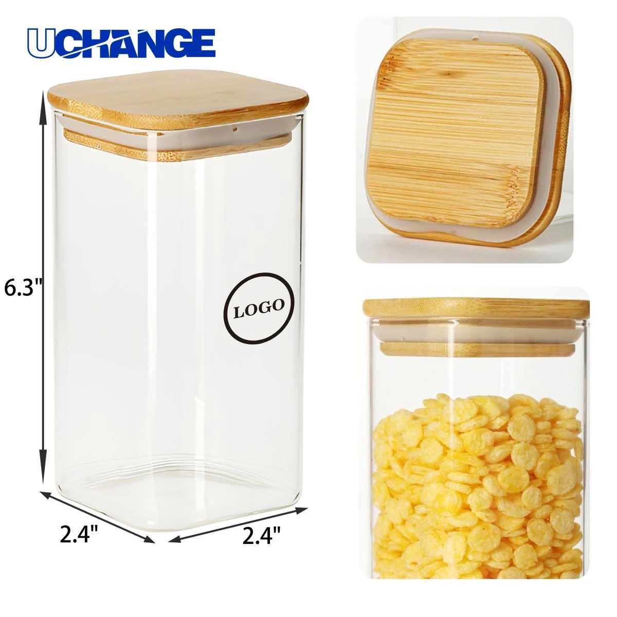 Glass Airtight Food Storage Jars Thirteen Ounce 1