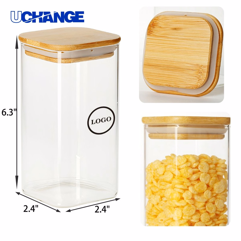Glass Airtight Food Storage Jars Thirteen Ounce