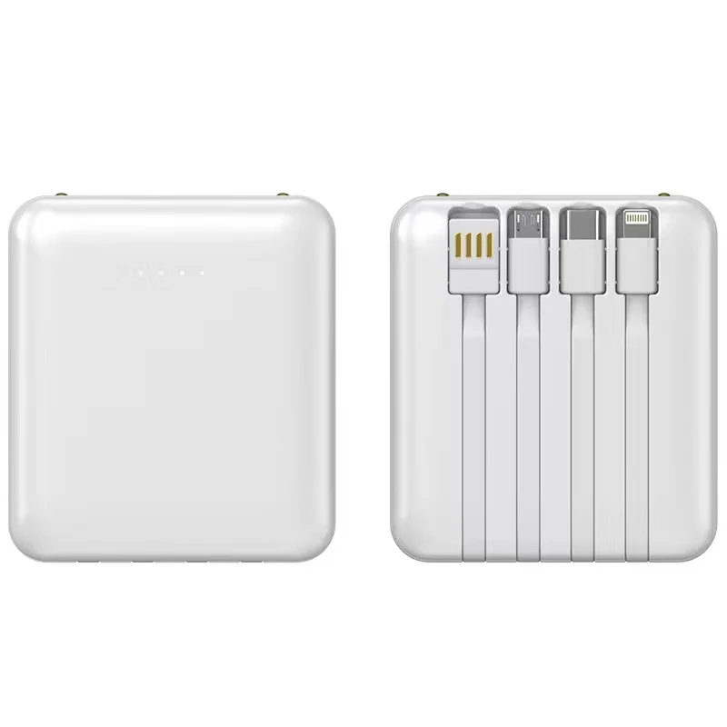 Mini Power Bank with Built-in Cable 1