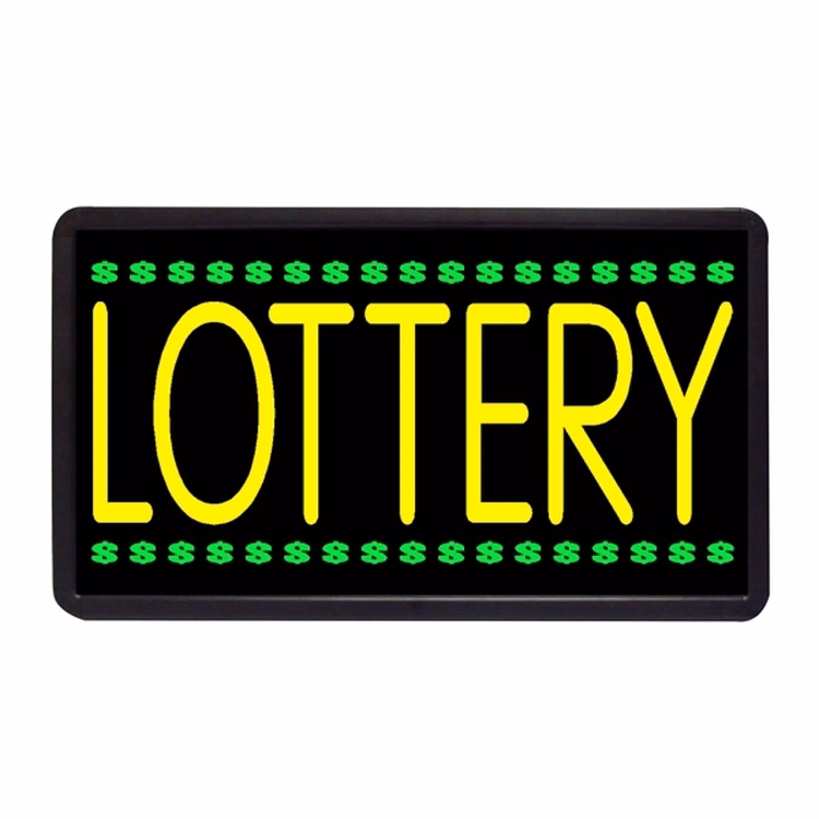 Lottery 13" x 24" Simulated Neon Sign