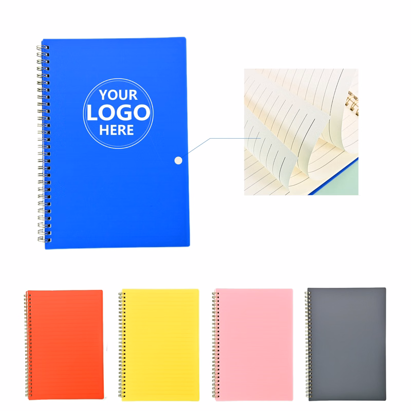 A5 Plastic Cover Notebook with Lined Paper