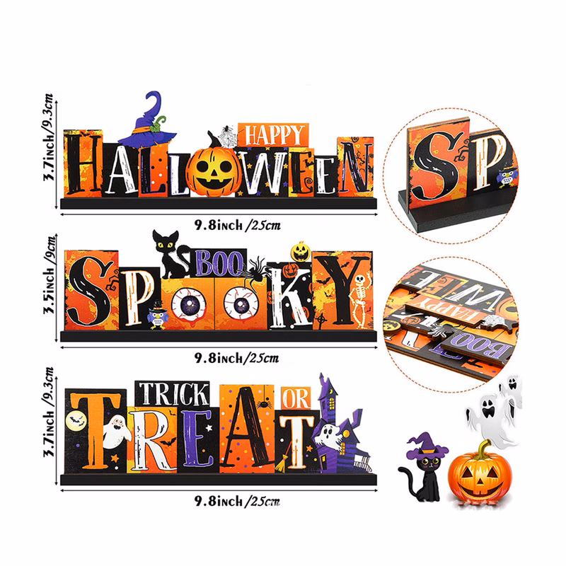 3-Piece Halloween Table Decorations