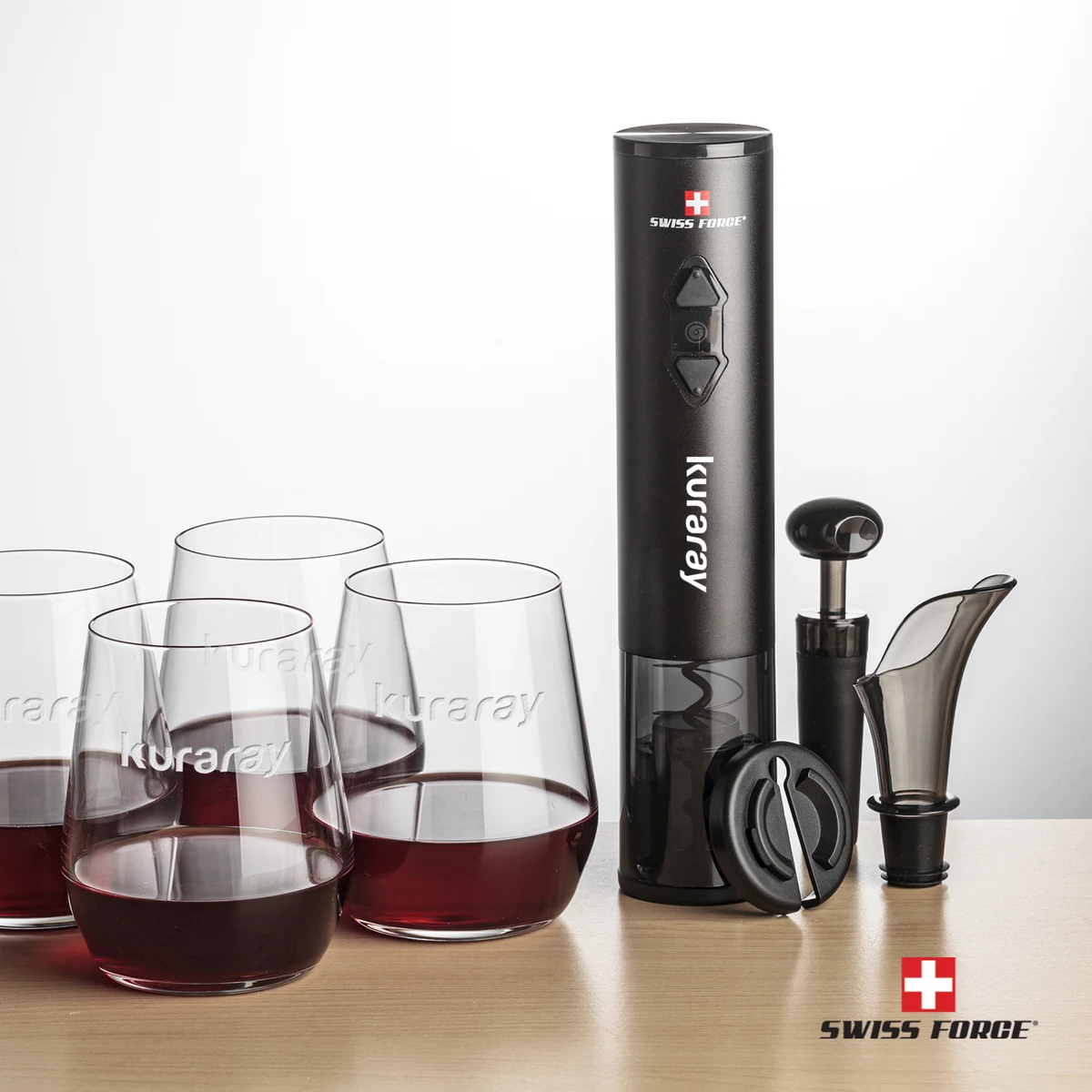 Swiss Force® Opener Set & Germain Stemless Wine 1