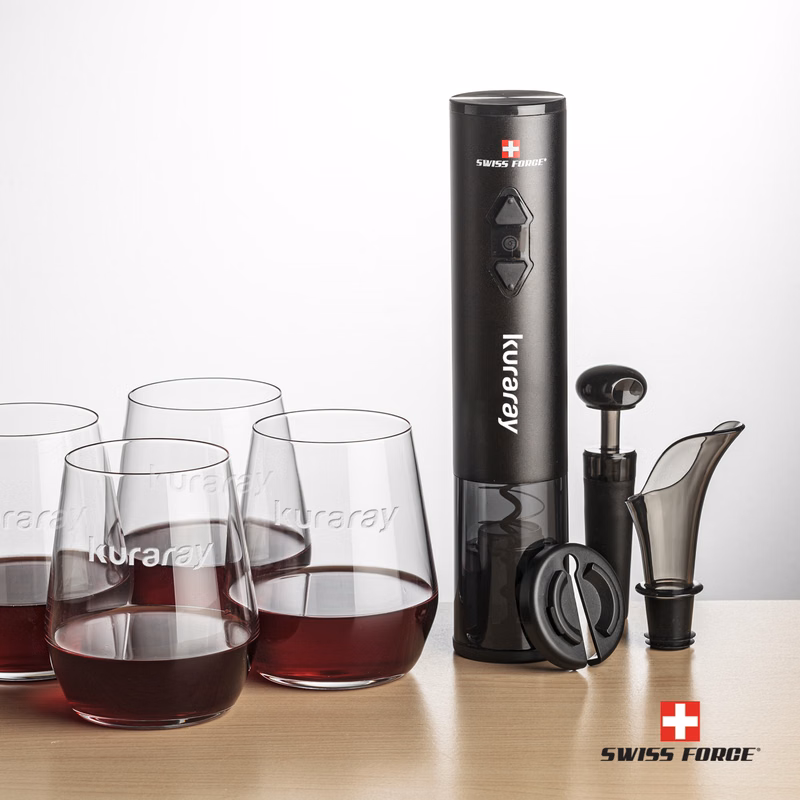 Swiss Force® Opener Set & Germain Stemless Wine