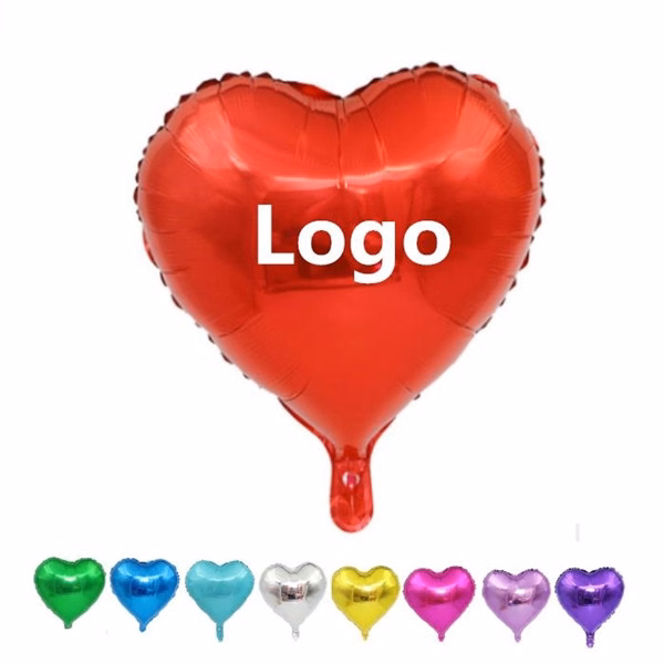 18 Inches Aluminum Foil Heart Shaped Balloons