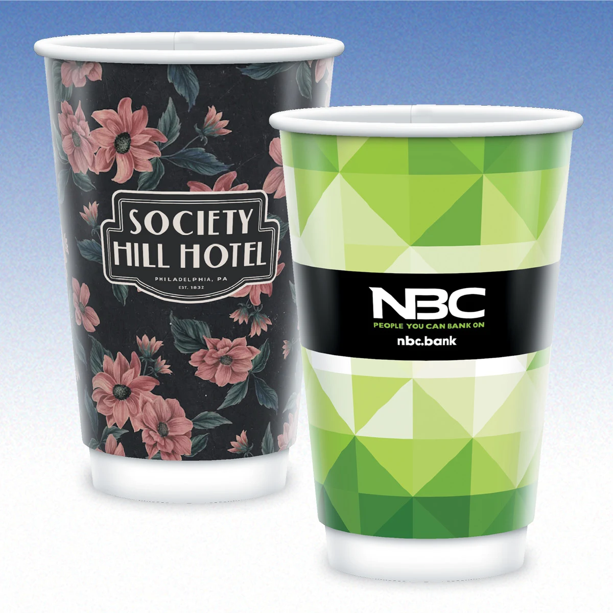 16 oz-Vx2 Gloss Double Wall Insulated Paper Cups 1