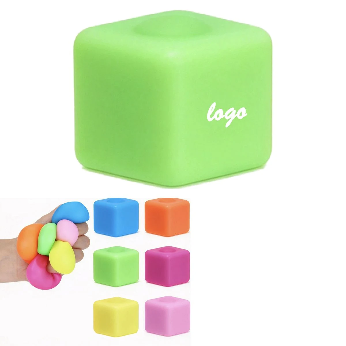 Branded TPR Square Stress Squeeze Fidget Toy 1