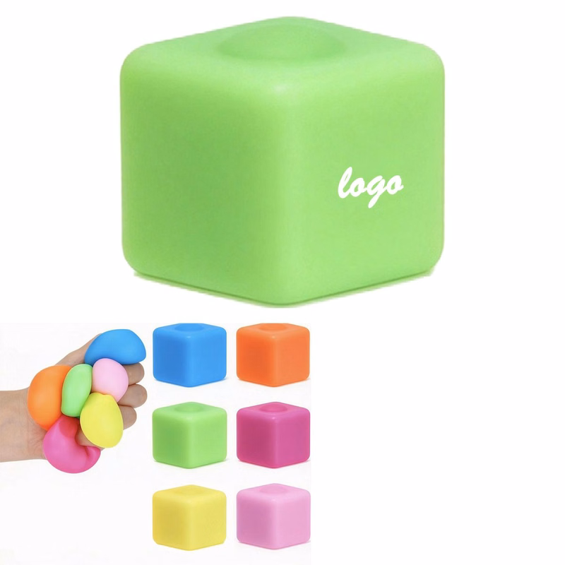 Branded TPR Square Stress Squeeze Fidget Toy