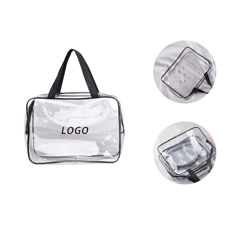 PVC Transparent Cosmetic Bag With Logo For Sport, Gym