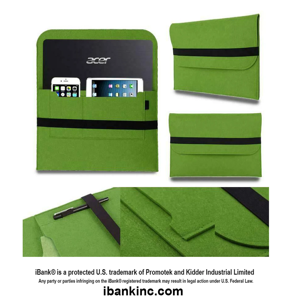 iBank ® 8-11 Inch Felt Case Fits with Tab S8/S9 11", iPad Pro 11 inch, iPad 10th Gen 10.11 1