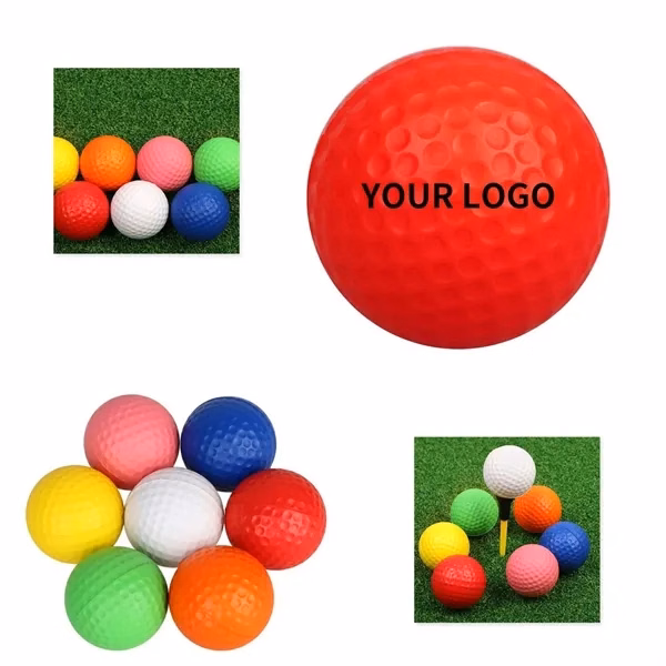 Custom 1.65" PU Golf Ball Stress Relief with Dimple Design — Course Wellness Gift