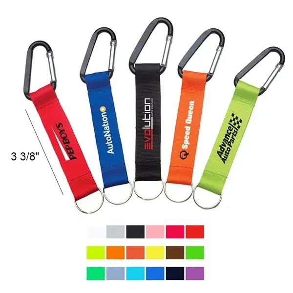Custom Spring Loaded Aluminum Carabiner Lanyard — 3.5" Tactical Keychain 1