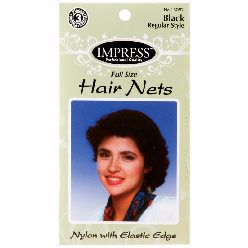 Nylon Hair Nets - 3 Pack Black