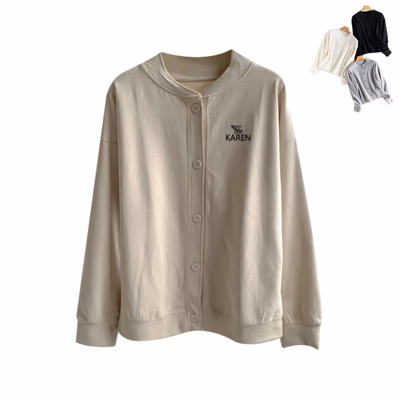 Button Cardigan Bomber Jacket