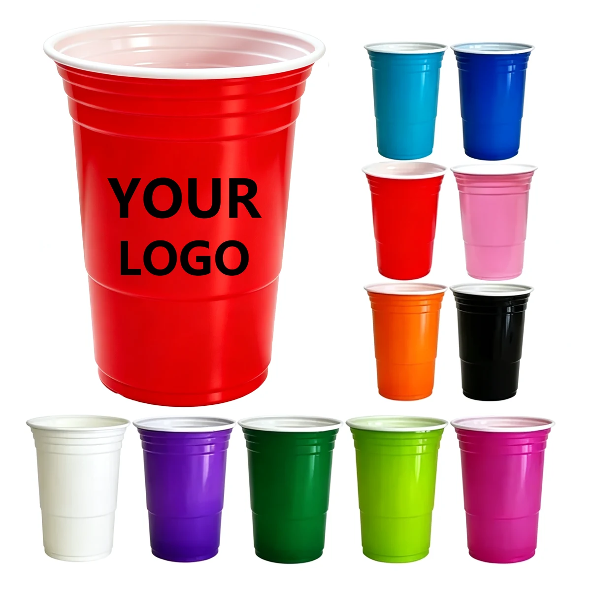 Vibrant 16oz Disposable Plastic Stadium Cup 1