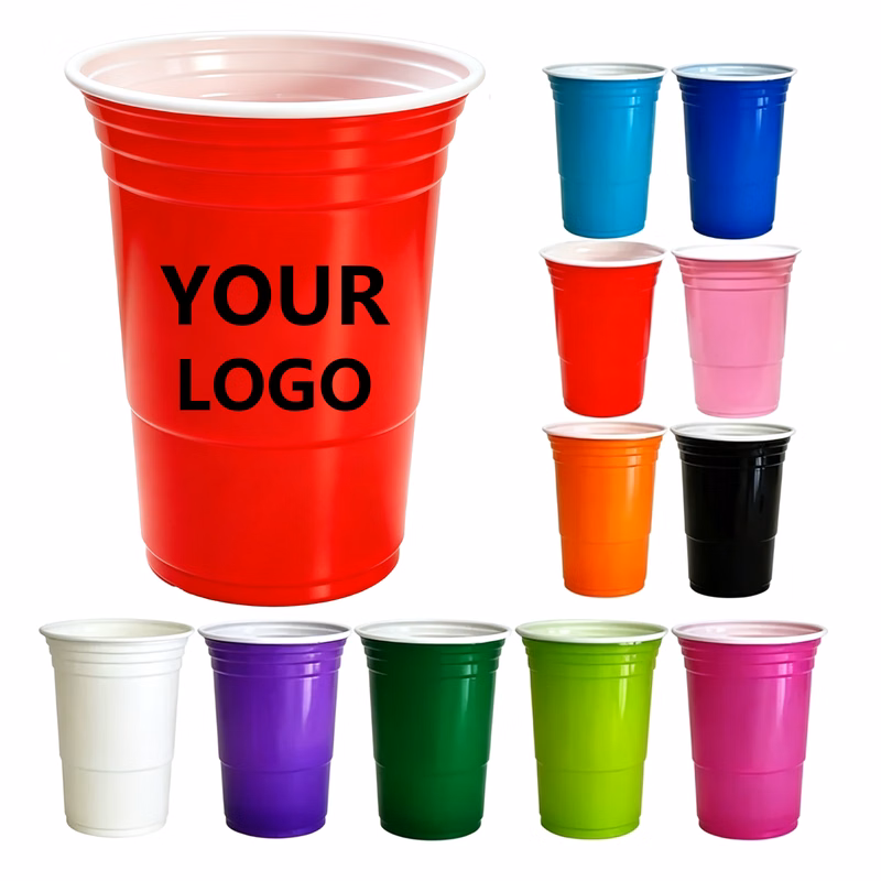 Vibrant 16oz Disposable Plastic Stadium Cup