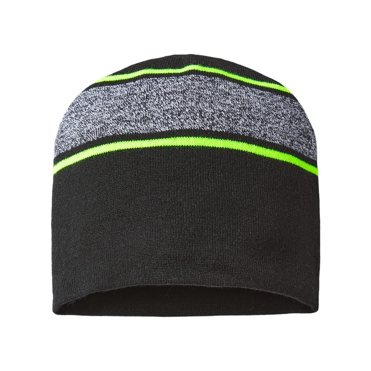 USA-Made Variegated Striped Beanie - RKV9 1